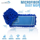 Microfiber Dust Mop Washable Commercial Mop Head Replacement, Blue