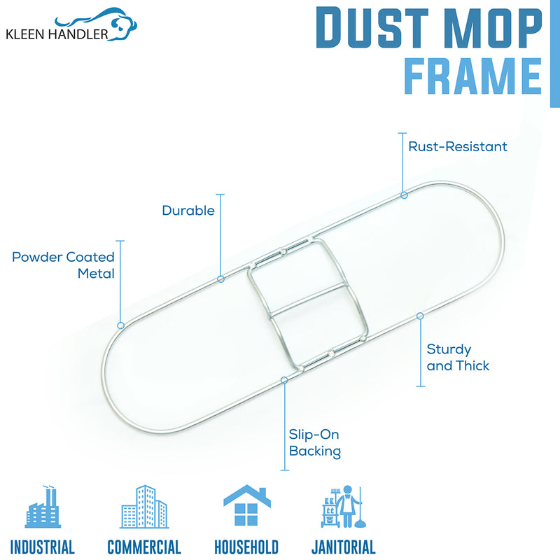 Bison Life Commercial Dust Mop Frame Rust-Resistant | Durable Build For Hardwood Floors