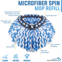 Bison Life Microfiber Spin Mop Replacement Heads Compatible with O Cedar EasyWring