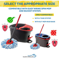 Bison Life Microfiber Spin Mop Replacement Heads Compatible with O Cedar EasyWring