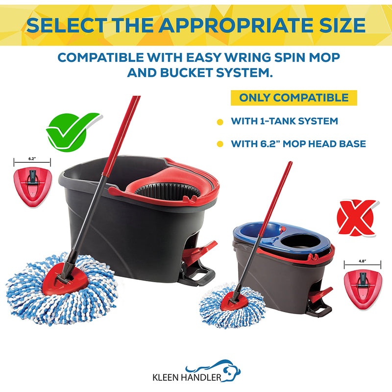 Bison Life Microfiber Spin Mop Replacement Heads Compatible with O Cedar EasyWring