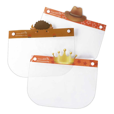 Clear Disposable Face Shield for Kids  with Elastic Headband, Lightweight