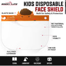 Kids Disposable Face Shield, Full Face Coverage, Lightweight