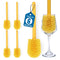 Goblet Cleaning Bottle Brush, Durable Bristles and Long Handle, Yellow