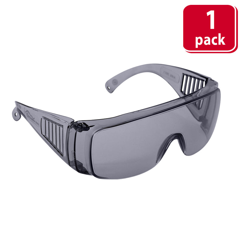 Bison Life Diamont Vented Clear Lens Over the glasses Safety Glasses, ANSI Z87.1