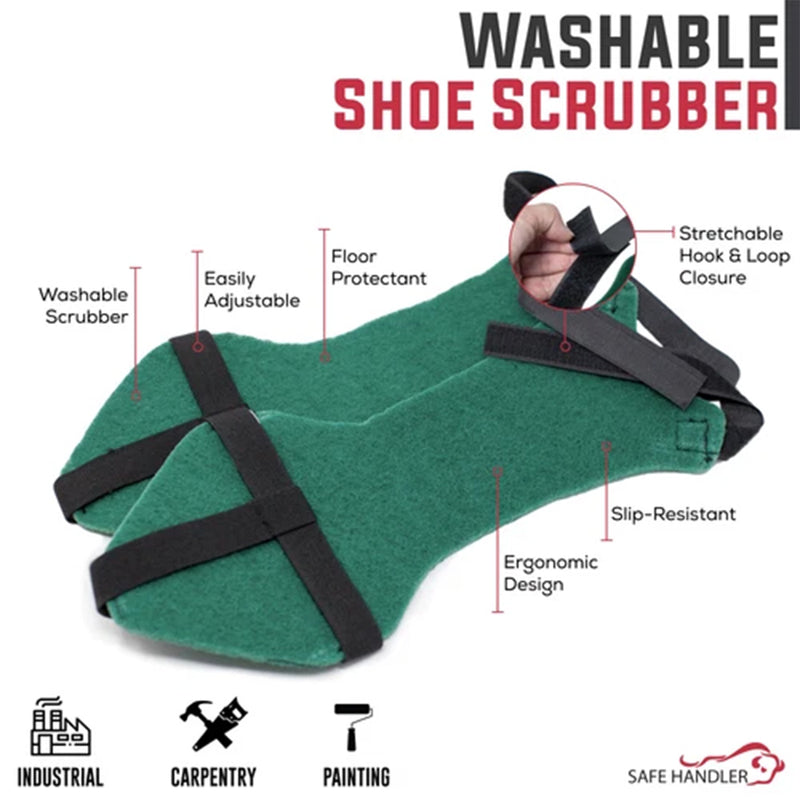 Bison Life Green Heavy-Duty Shoe Scrubber – Slip-Resistant, Surface Cleaning Scrubber