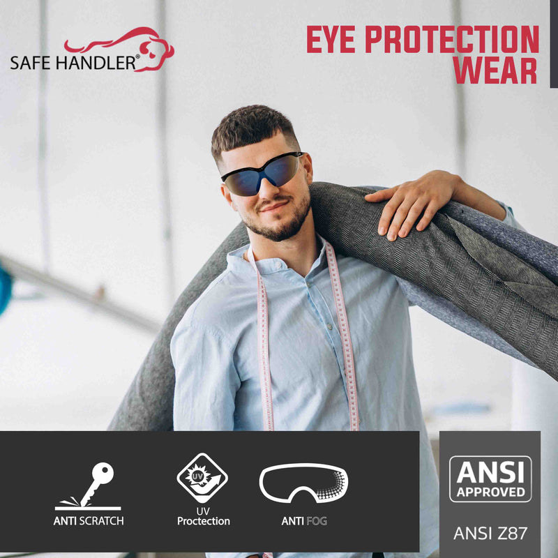 Outdoor Safety Glasses, Anti Fog-Scratch Lens, UV Protection, Tight Fit