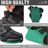 Bison Life Green Heavy-Duty Shoe Scrubber – Slip-Resistant, Surface Cleaning Scrubber