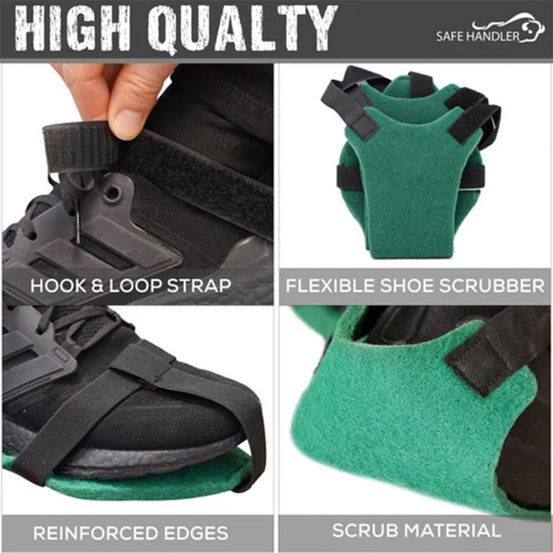 Bison Life Green Heavy-Duty Shoe Scrubber – Slip-Resistant, Surface Cleaning Scrubber
