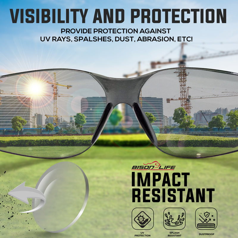 Keystone Full-Color Polycarbonate Safety Glasses, Anti-Scratch, ANSI Z87.1