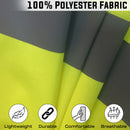 Reflective Safety Vest, Fluorescent Fabric, Zipper Closure , Yellow