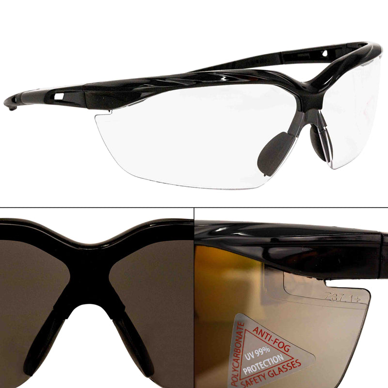 Outdoor Safety Glasses, Anti Fog-Scratch Lens, UV Protection, Tight Fit