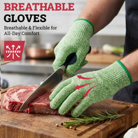 Reinforced Level 5 Cut Resistant Gloves, Touchscreen Compatible, 1-Pair