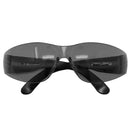 Crystal Color Lens Black Temple Safety Glasses, Impact Resistant Lens