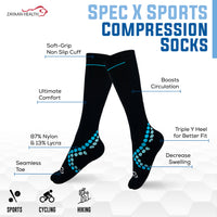 Bison Life Spec X Sports Compression Socks for Women – Breathable Knee High Support Socks