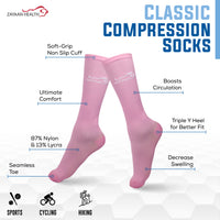 Bison Life Men's Compression Socks – Moisture-Wicking, Odor-Resistant Knee-High Support