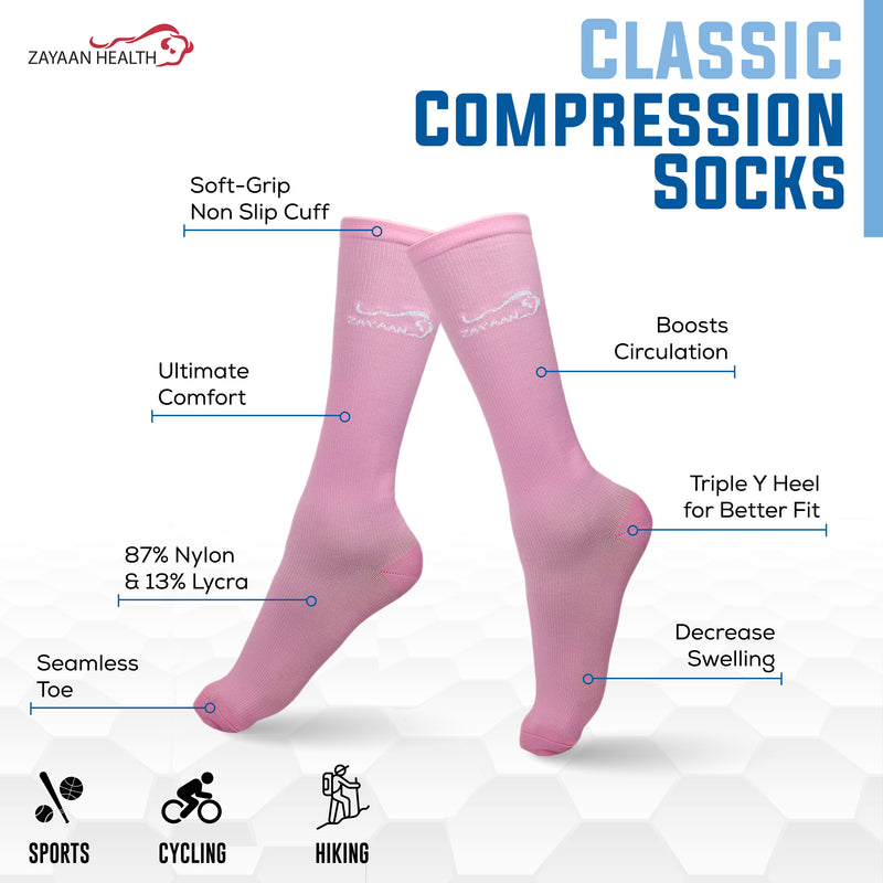 Bison Life Men's Compression Socks – Moisture-Wicking, Odor-Resistant Knee-High Support