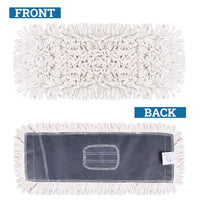 Bison Life Loop-End Cotton Dust Mop Refill Pads, Flat Mop Heads For Industrial Floors