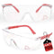 Boxer Clear Lens Color Temple Safety Glasses, Anti Scratch-Fog Lens