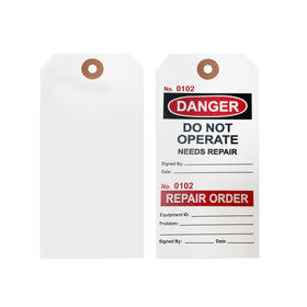 Lock Out Danger Tags with Ties – Do Not Operate, Needs Repair Safety Tags