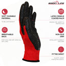 Ultra Stretch Crinkle Latex Coated Grip Work Gloves (2 Pairs)
