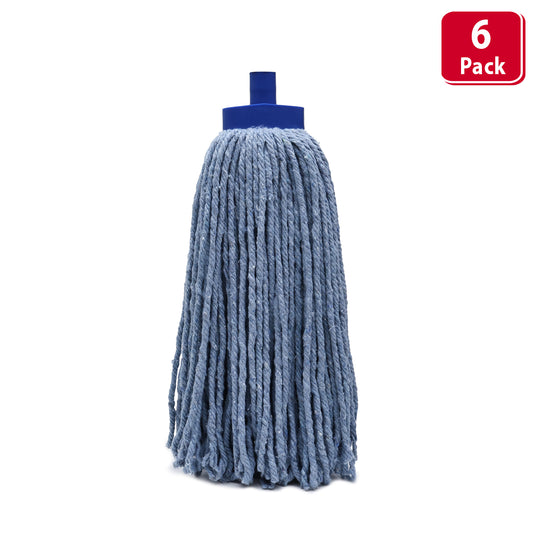 Bison Life Screw-On Wet Mop Replacement Heads, Cotton Blend, Plastic Threaded Socket