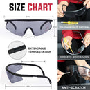 Simone Fully Adjustable Temple Safety Glasses, Anti Scratch-Fog Lens