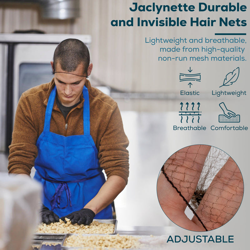 Jaclynette Durable and Invisible Hair Nets, Fits Adult and Youth