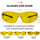 PrimeX Color Lens Black Temple Safety Glasses, Anti-Fog, ANSI Z87.1