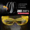 PrimeX Color Lens Black Temple Safety Glasses, Anti-Fog, ANSI Z87.1