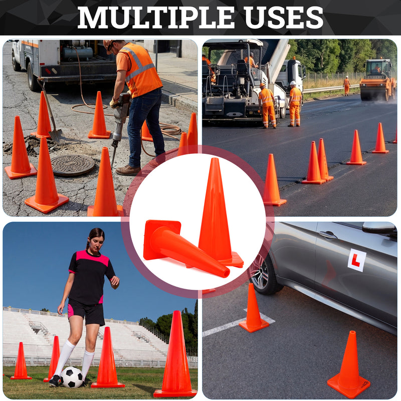 Bison Life 28" Orange PVC Traffic Safety Cone – High Visibility Construction & Road Safety Cone