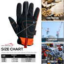High Visibility Gloves, Fitted Wrists, Reinforced Palm and Knuckle (3 Pairs)