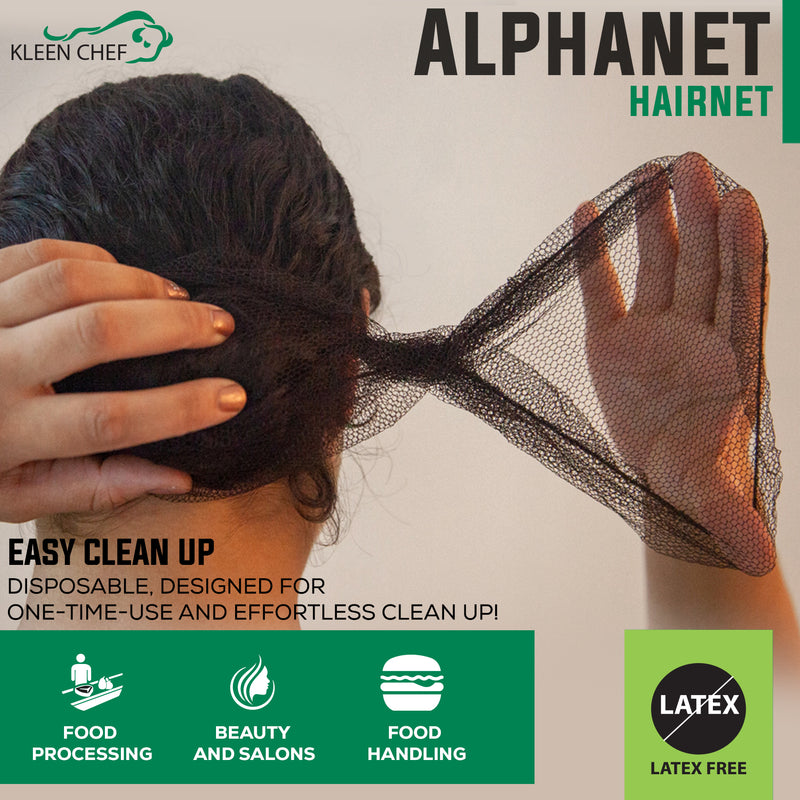 Alpha Net Disposable Honeycomb Hair Nets, Fits Adult and Youth (Pack of 100)