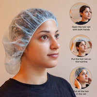 Bison Life Dura Net Spun-Bond Hair Nets – Disposable Breathable Hair Nets for Food Service