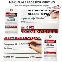 Lock Out Danger Tags with Ties – Do Not Operate, Needs Repair Safety Tags