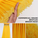 KLEEN HANDLER Angle Broom Head with 61" Long Extendable Handle for Indoor/Outdoor Floor Cleaning/Sweeping