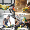 Ultra Stretch Crinkle Latex Coated Grip Work Gloves (2 Pairs)