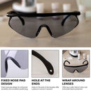 Simone Fully Adjustable Temple Safety Glasses, Anti Scratch-Fog Lens