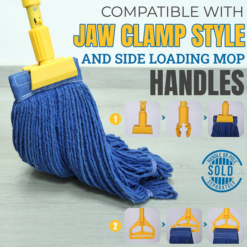 Bison Life Dark Blue Blended Loop End Heavy Duty Mop Head Replacement