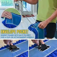 Bison Life  Commercial Dust Mop – 18 in Microfiber Loop-End Mop Head with Extendable 61 in Handle