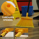 KLEEN HANDLER Angle Broom Head with Flagged Stiff Bristles for Indoor/Outdoor Floor Cleaning/Sweeping, 1 Pc - Yellow