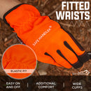High Visibility Gloves, Fitted Wrists, Reinforced Palm and Knuckle (3 Pairs)