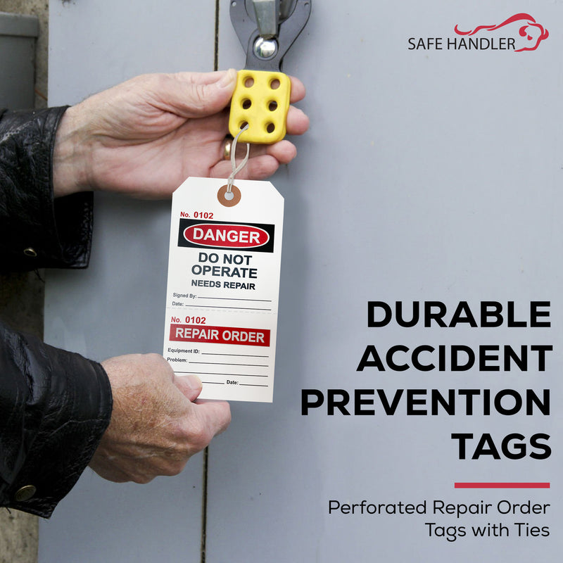 Lock Out Danger Tags with Ties – Do Not Operate, Needs Repair Safety Tags