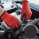 Ultra Stretch Crinkle Latex Coated Grip Work Gloves (2 Pairs)