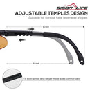 Simone Fully Adjustable Temple Safety Glasses, Anti Scratch-Fog Lens