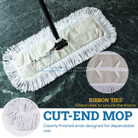 Bison Life Cut End Commercial Blended  Dust Mop Replacement Heads, Industrial for Floor Cleaning