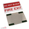 Do Not Block Fire Exit Sign, Metal Fire Safety Sign, Red and White, 12" x 8"