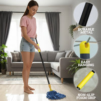 Bison Life Microfiber Mop Cloth Heads Replacements with 61" with Extendable Handle