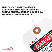 Lock Out Danger Tags with Ties – Do Not Operate, Needs Repair Safety Tags
