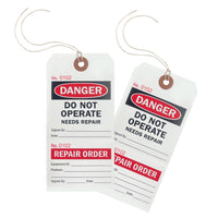 Lock Out Danger Tags with Ties – Do Not Operate, Needs Repair Safety Tags